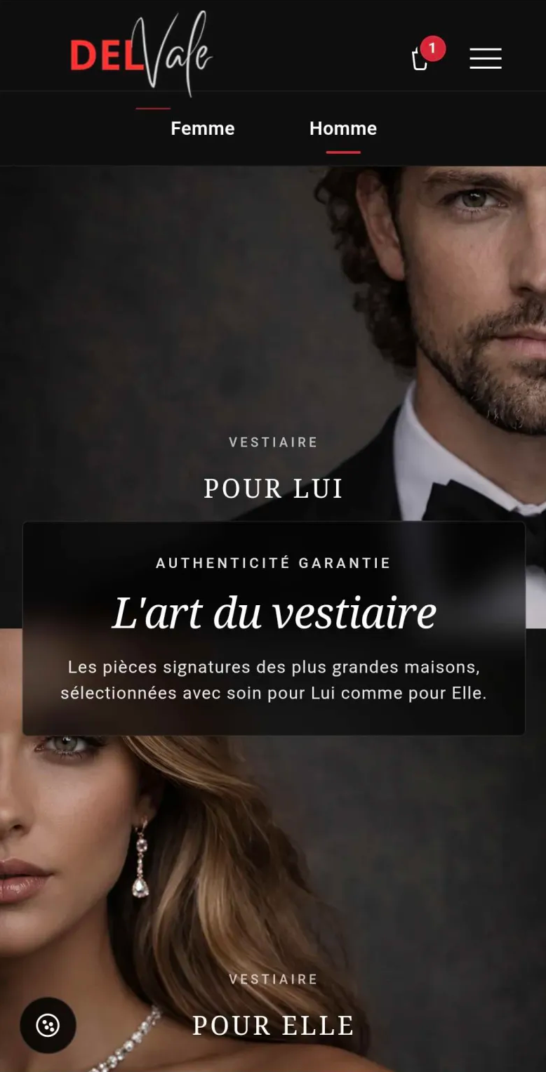 Capture du site Delvale